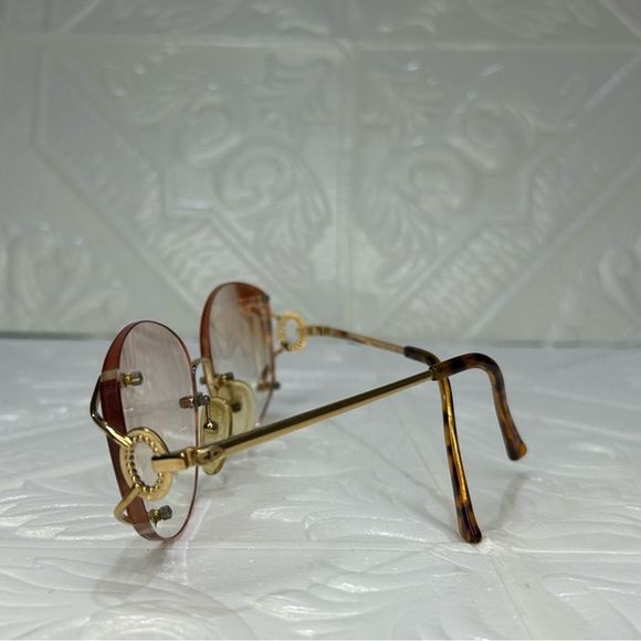 Christian Dior VINTAGE Gold Frame Reading Glasses Rose Gold Mirror - Picture 11 of 15